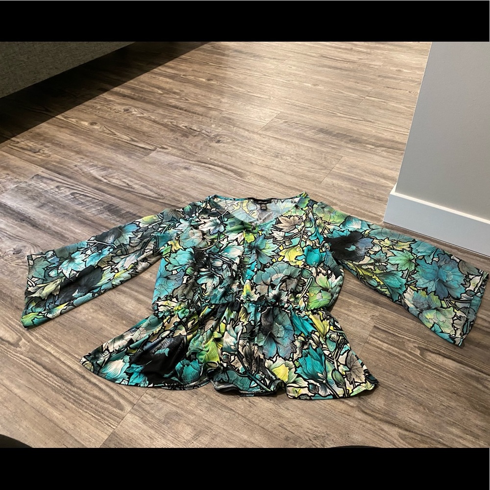 Peplum mid sleeve top - Style and Co. 2x